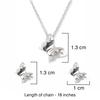 925 Sterling Silver Silver  Pendant Set for women image 2