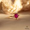 18K Yellow Gold Gold Ruby,Diamond Rings for women image 2