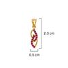 18K Yellow Gold Gold Ruby Pendants for women image 2
