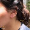 18K Yellow Gold Gold Ruby Earrings for women image 2