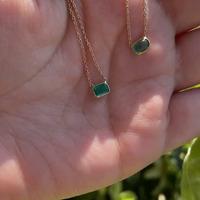 18K Yellow Gold Gold Emerald Chain for women image 2