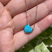 18K Yellow Gold Gold Turquoise Chain for women image 2