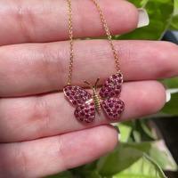 18K Yellow Gold Gold Ruby Chain for women image 2