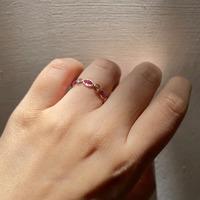 18K Yellow Gold Gold Ruby,Moonstone Rings for women image 2