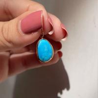 18K Yellow Gold Gold Turquoise Pendants for women image 2