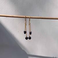 18K Yellow Gold Gold Cultured Freshwater Pearl,Hematite Earrings for women image 2