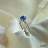 18K White Gold White Gold Blue Sapphire,Diamond Rings for women image 2