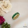 18K Yellow Gold Gold Emerald Rings for women image 2