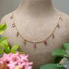 18K Yellow Gold Gold Pink Sapphire Chain for women image 2