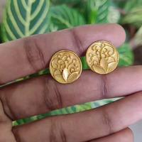 22K Yellow Gold Gold  Earrings for women image 2