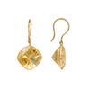 18K Yellow Gold Gold Citrine Earrings for women image 3