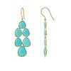 18K Yellow Gold Gold Turquoise Earrings for women image 3