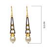 925 Sterling Silver Silver Synthetic Pearl Earrings for women image 3