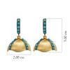925 Sterling Silver Silver Turquoise Jhumki for women image 3