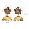 18K Yellow Gold Gold Mother Of Pearl Jhumki for women image 3