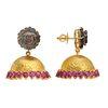 18K Yellow Gold Gold Ruby,Mother Of Pearl Jhumki for women image 3