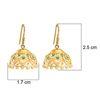 18K Yellow Gold Gold Emerald Jhumki for women image 3