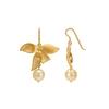 18K Yellow Gold Gold Cultured South Sea Pearl Earrings for women image 3