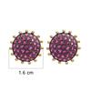 18K Yellow Gold,925 Sterling Silver Silver,Gold Ruby Earrings for women image 3