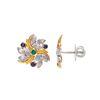 18K Yellow Gold,925 Sterling Silver Silver,Gold Blue Sapphire,Emerald Earrings for women image 3