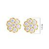 22K Yellow Gold Gold Diamond Earrings for women image 3