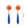 18K Yellow Gold Gold Cultured South Sea Pearl,Lapis Lazuli,Coral Earrings for women image 3
