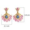 18K Yellow Gold Gold Pink Sapphire,Kyanite,Diamond Earrings for women image 3