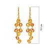 18K Yellow Gold Gold Orange Sapphire Earrings for women image 3
