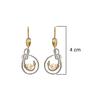 18K Yellow Gold,925 Sterling Silver Silver,Gold Pearl Earrings for women image 3