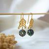 18K Yellow Gold Gold Mother Of Pearl Earrings for women image 3