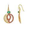 18K Yellow Gold Gold Emerald,Ruby Earrings for women image 3