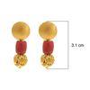 18K Yellow Gold Gold Coral Earrings for women image 3