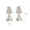 18K White Gold White Gold Diamond Earrings for women image 3