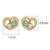 18K Yellow Gold Gold Diamond,Emerald Pendants for women image 3