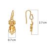 18K Yellow Gold Gold Orange Sapphire Earrings for women image 3