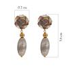 18K Yellow Gold,925 Sterling Silver Silver,Gold Mother Of Pearl Earrings for women image 3
