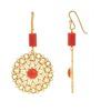18K Yellow Gold Gold Coral Earrings for women image 3
