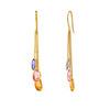 18K Yellow Gold Gold Orange Sapphire,Pink Sapphire,Blue Sapphire Earrings for women image 3