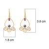18K Yellow Gold Gold Tanzanite,Diamond Earrings for women image 3