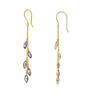 18K Yellow Gold Gold Tanzanite Earrings for women image 3