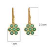 22K Yellow Gold Gold Emerald Earrings for women image 3