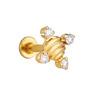 22K Yellow Gold Gold Diamond Nosepins for women image 3