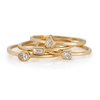 18K Yellow Gold Gold Diamond Stacking Ring for women image 3