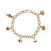 18K Yellow Gold Gold Pink Tourmaline,Blue Sapphire Bracelets for women image 3