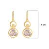 18K Yellow Gold Gold Tourmaline,Pink Sapphire,Diamond Earrings for women image 3