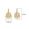 18K Yellow Gold Gold Cultured Freshwater Pearl Earrings for women image 3