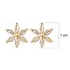 18K Yellow Gold Gold Diamond Earrings for women image 3