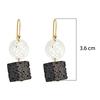 18K Yellow Gold Gold Mother Of Pearl Earrings for women image 3