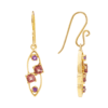 18K Yellow Gold Gold Pink Tourmaline,Tourmaline,Amethyst Earrings for women image 3