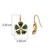 18K Yellow Gold Gold Tsavourite,Diamond Earrings for women image 3
